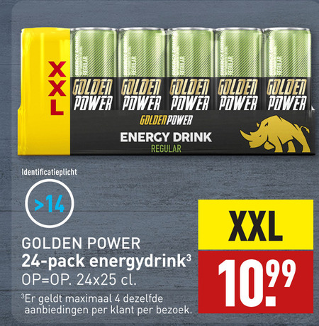 Golden Power   energiedrank folder aanbieding bij  Aldi - details