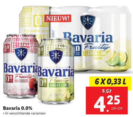 Bavaria   alcoholvrij bier folder aanbieding bij  Lidl - details