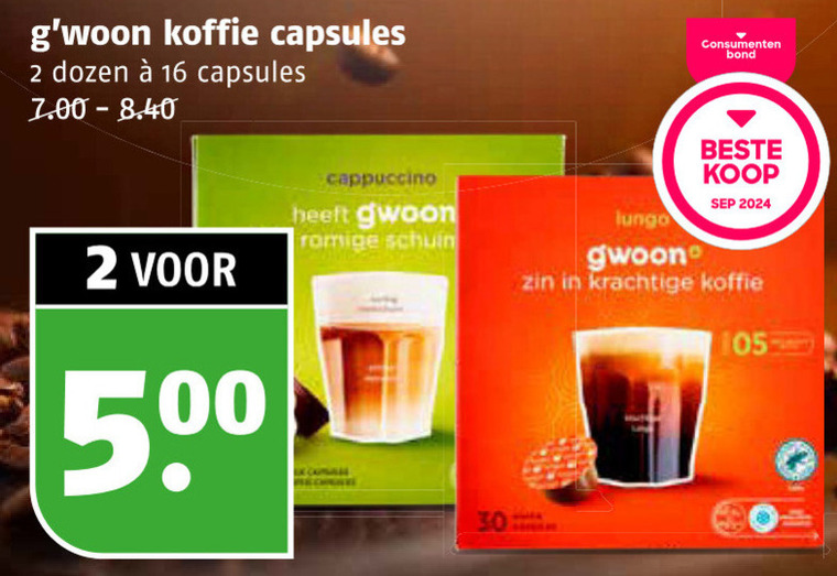 Gwoon   dolce gusto capsules folder aanbieding bij  Poiesz - details