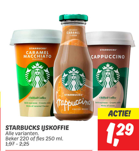 Starbucks   ijskoffie folder aanbieding bij  Dekamarkt - details