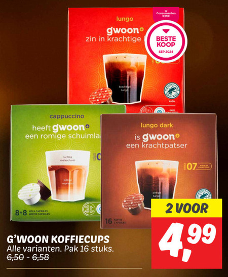 Gwoon   dolce gusto capsules folder aanbieding bij  Dekamarkt - details