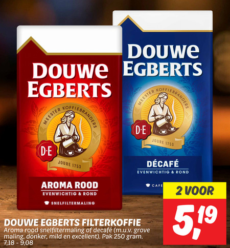 Douwe Egberts   koffie folder aanbieding bij  Dekamarkt - details