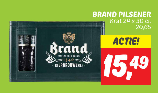 Brand   krat bier folder aanbieding bij  Dekamarkt - details