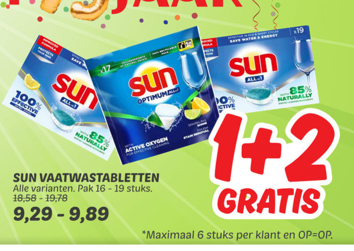 Sun   vaatwasmiddel folder aanbieding bij  Dekamarkt - details