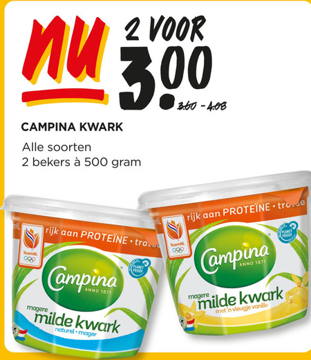 Campina   kwark folder aanbieding bij  Jumbo - details