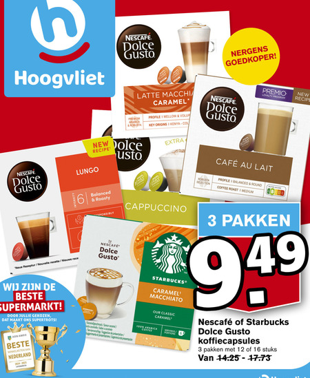 Starbucks   dolce gusto capsules folder aanbieding bij  Hoogvliet - details