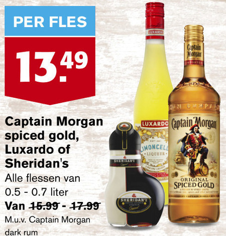 Captain Morgan   rum folder aanbieding bij  Hoogvliet - details