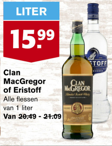 Clan MacGregor   wodka, whisky folder aanbieding bij  Hoogvliet - details