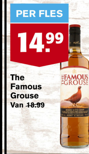 Famous Grouse   whisky folder aanbieding bij  Hoogvliet - details