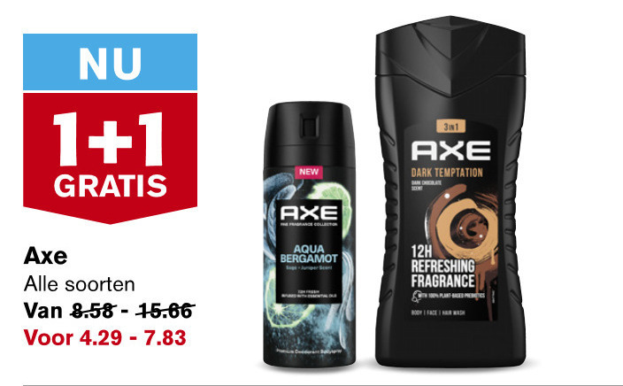 Axe   douchegel, deodorant folder aanbieding bij  Hoogvliet - details