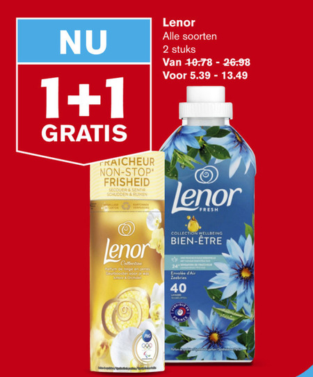 Lenor   wasverzachter folder aanbieding bij  Hoogvliet - details