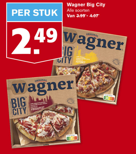 Wagner   diepvriespizza folder aanbieding bij  Hoogvliet - details