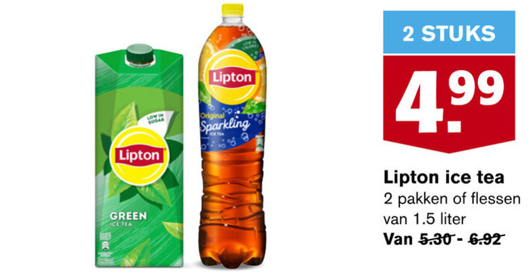 Lipton   ice tea folder aanbieding bij  Hoogvliet - details