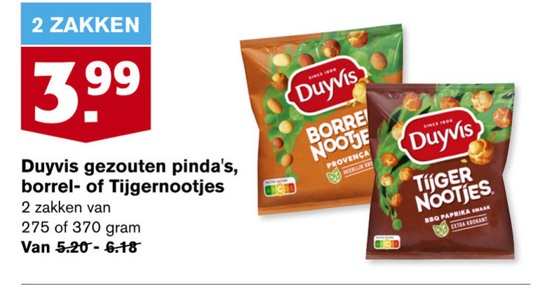 Duyvis   borrelnootjes folder aanbieding bij  Hoogvliet - details