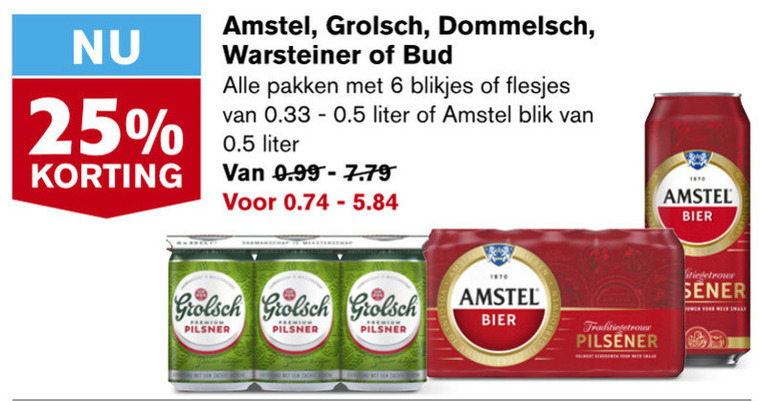 Bud   blikje bier folder aanbieding bij  Hoogvliet - details