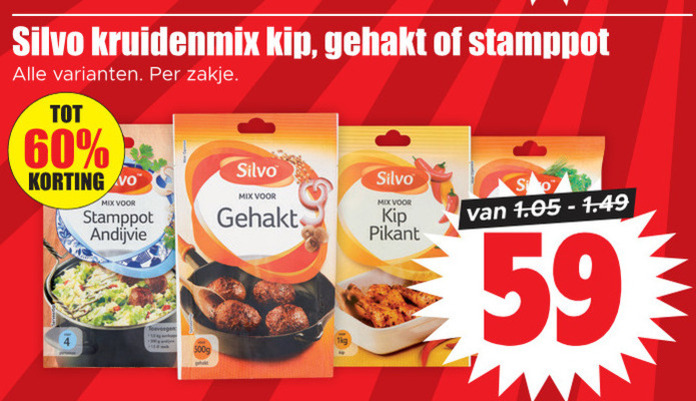 Silvo   kruiden folder aanbieding bij  Dirk - details