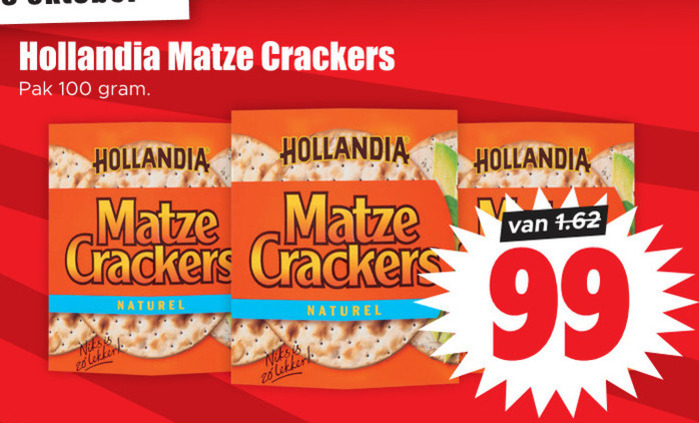 Hollandia   crackers folder aanbieding bij  Dirk - details