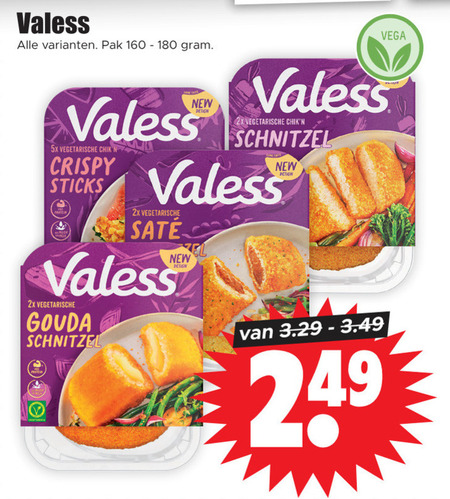 Valess   vegetarisch folder aanbieding bij  Dirk - details