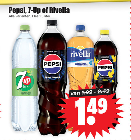 Rivella   cola, frisdrank folder aanbieding bij  Dirk - details