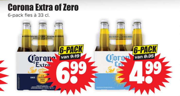 Corona   speciaalbier folder aanbieding bij  Dirk - details