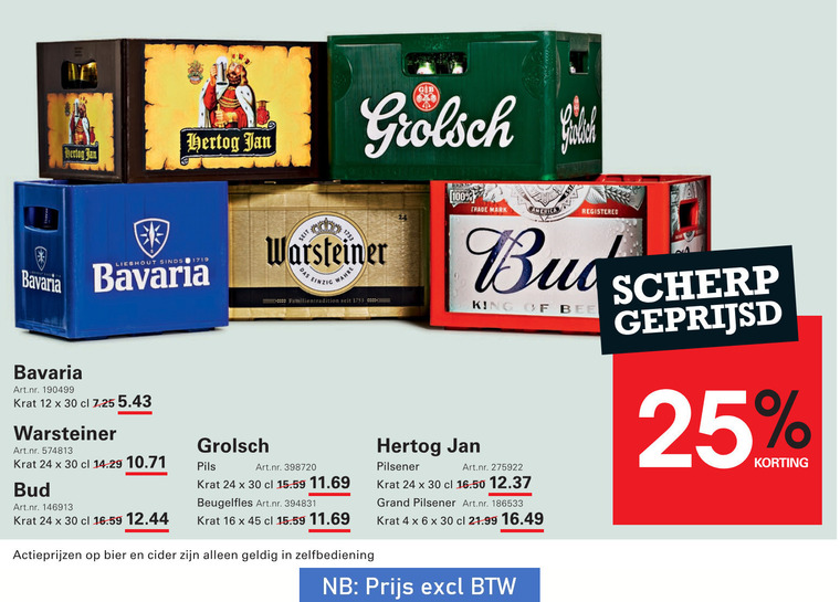 Bavaria   krat bier folder aanbieding bij  Sligro - details