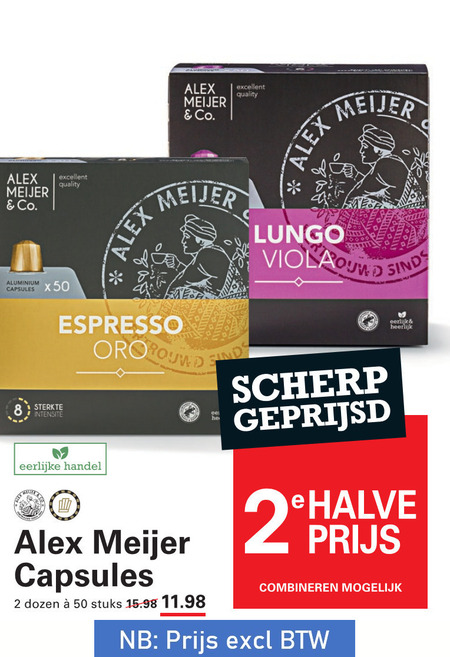 Alex Meijer   koffiecups folder aanbieding bij  Sligro - details