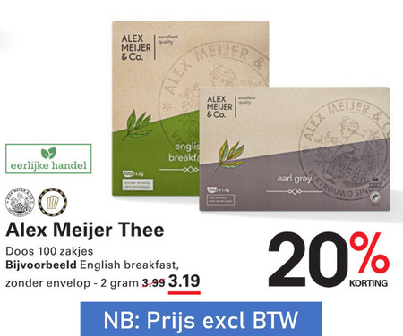 Alex Meijer   thee folder aanbieding bij  Sligro - details