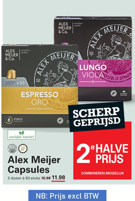 Alex Meijer   koffiecups folder aanbieding bij  Sligro - details