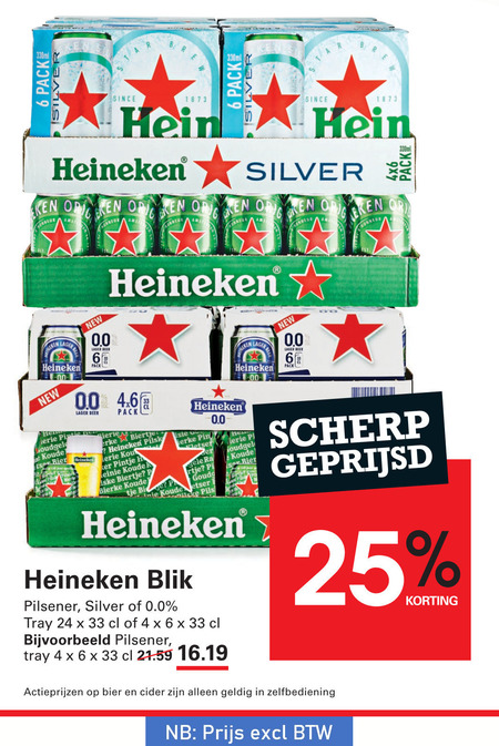 Heineken   blikje bier folder aanbieding bij  Sligro - details