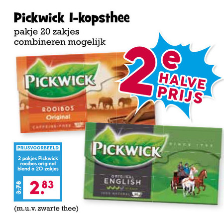 Pickwick   thee folder aanbieding bij  Boons Markt - details