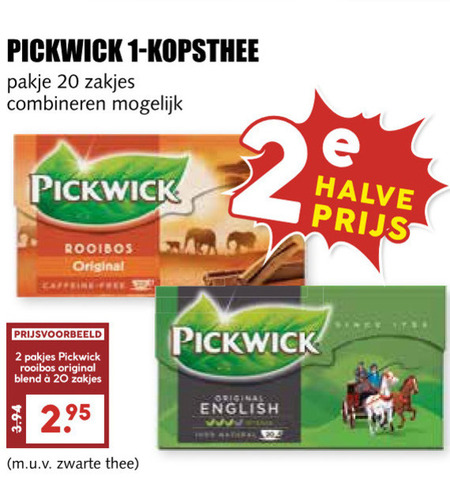 Pickwick   thee folder aanbieding bij  MCD Supermarkt Basis - details