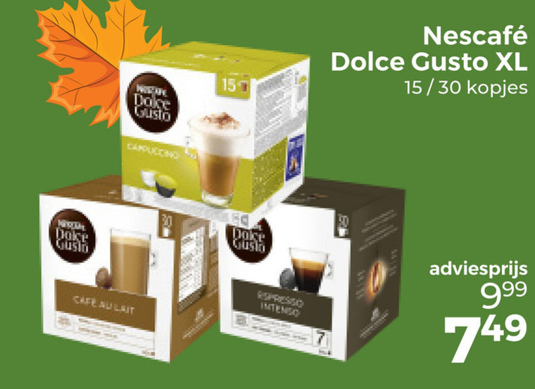 Nescafe   dolce gusto capsules folder aanbieding bij  Trekpleister - details