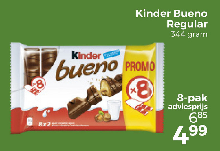 Kinder Bueno   chocoladereep folder aanbieding bij  Trekpleister - details