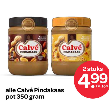 Calve   pindakaas folder aanbieding bij  Spar - details