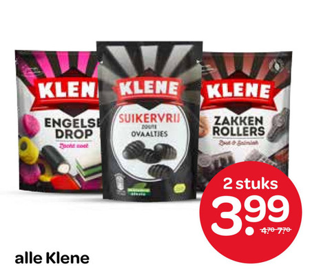 Klene   drop folder aanbieding bij  Spar - details