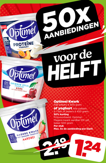 Optimel   kwark, vruchtenyoghurt folder aanbieding bij  Plus - details