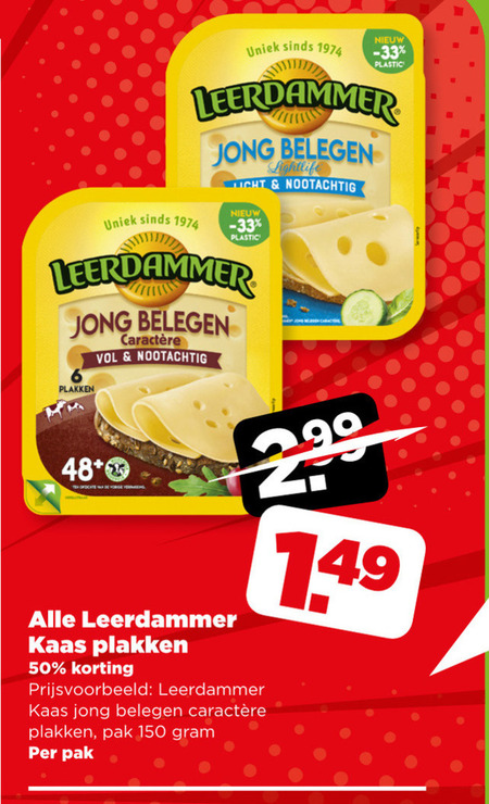 Leerdammer   kaasplakken folder aanbieding bij  Plus - details