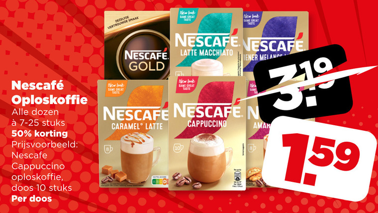 Nescafe   oploskoffie folder aanbieding bij  Plus - details