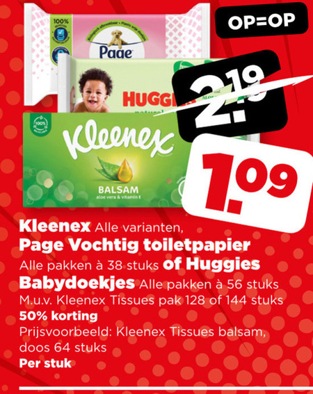 Kleenex   vochtig toiletpapier, billendoekjes folder aanbieding bij  Plus - details