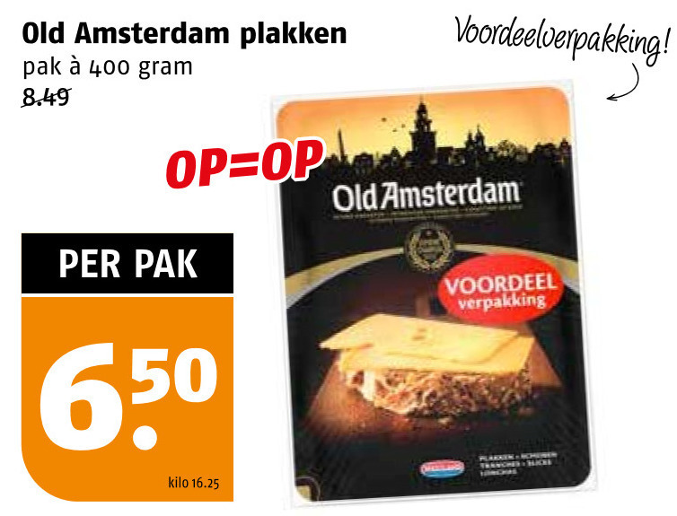 Old Amsterdam   kaasplakken folder aanbieding bij  Poiesz - details