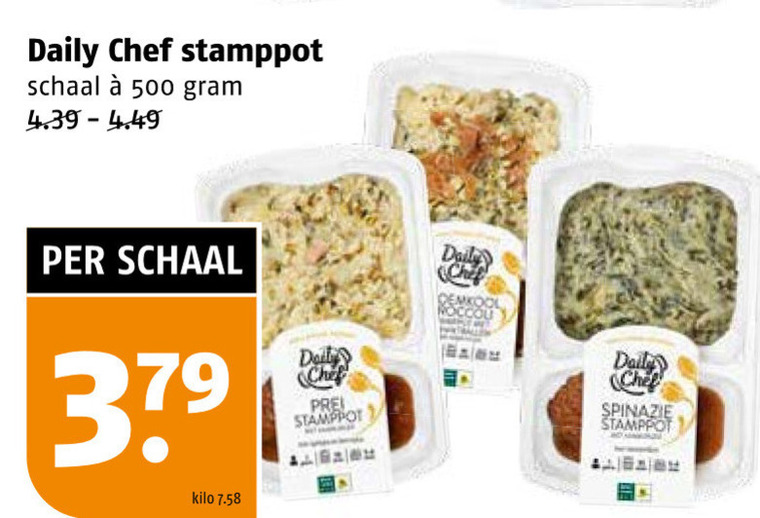 Daily Chef   stamppot  folder aanbieding bij  Poiesz - details