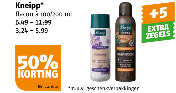 Kneipp   douchegel folder aanbieding bij  Poiesz - details