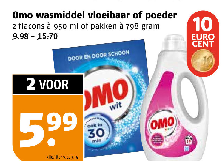 Omo   wasmiddel folder aanbieding bij  Poiesz - details