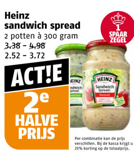 Heinz   sandwich spread folder aanbieding bij  Poiesz - details