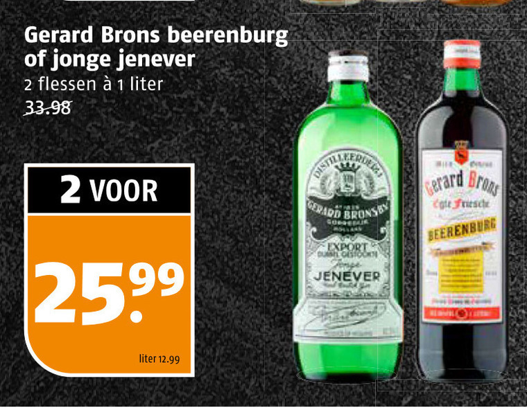 Brons   berenburg, jenever folder aanbieding bij  Poiesz - details