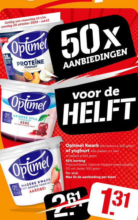 Optimel   vruchtenyoghurt, kwark folder aanbieding bij  Coop - details