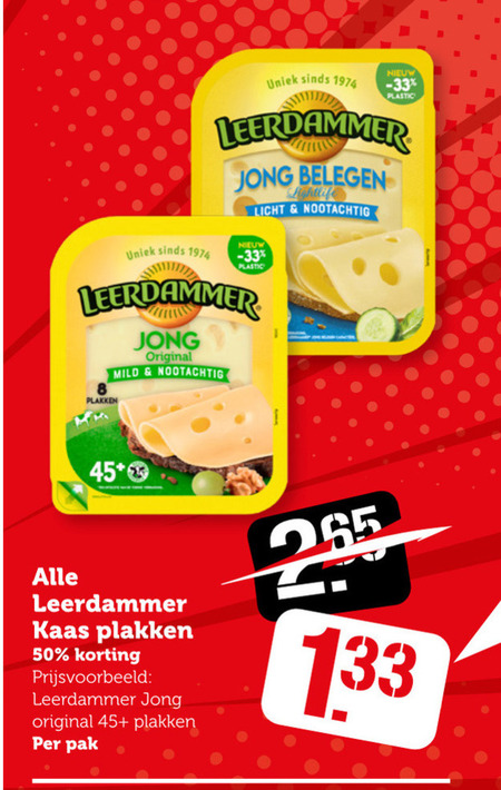 Leerdammer   kaasplakken folder aanbieding bij  Coop - details