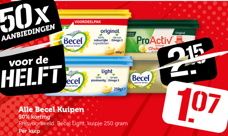 Becel   margarine folder aanbieding bij  Coop - details