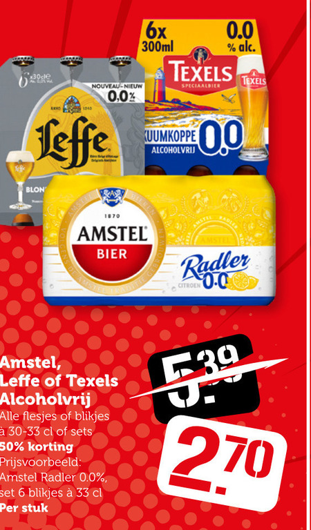 Amstel   alcoholvrij bier folder aanbieding bij  Coop - details