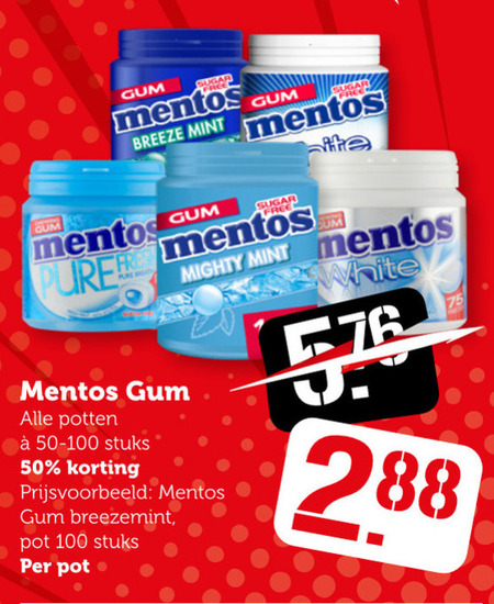 Mentos   kauwgom folder aanbieding bij  Coop - details